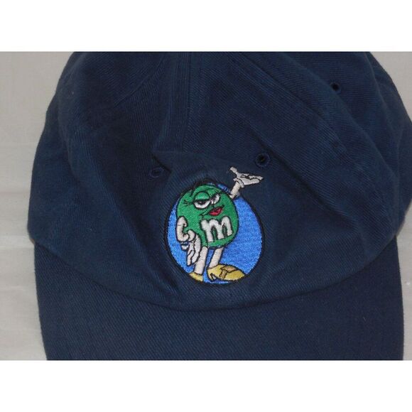 Vintage M&M Mars Hat Sportcap Adjustable Strap Green Candy Animation‎ 90s OS - Picture 5 of 7